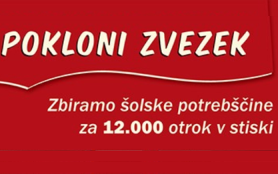 POVABILO K SODELOVANJU V AKCIJI POKLONI ZVEZEK